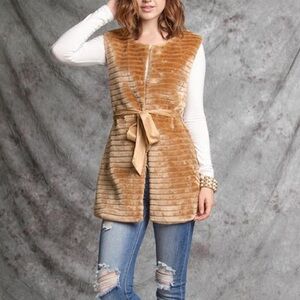YA Los Angeles faux fur vest